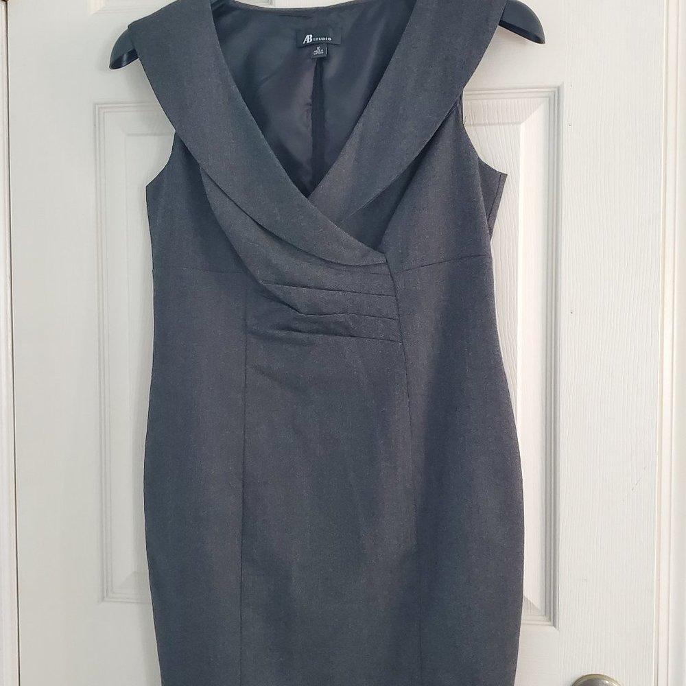 AB Studio portrait collar tailored fit dress M